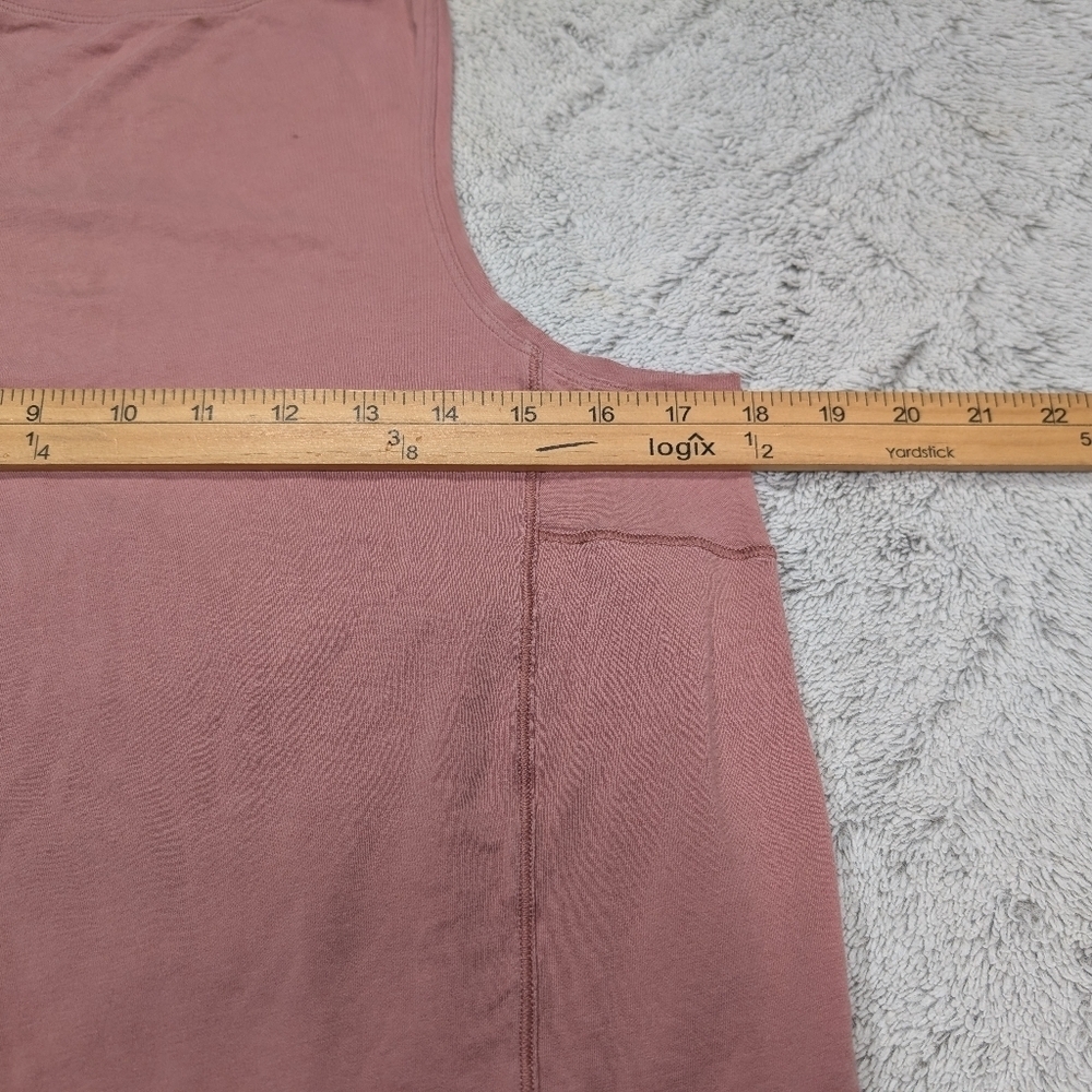 Lululemon Top Womens 6 Pink Quicksand Back In Action Tank Pima Cotton Active - Picture 4 of 7